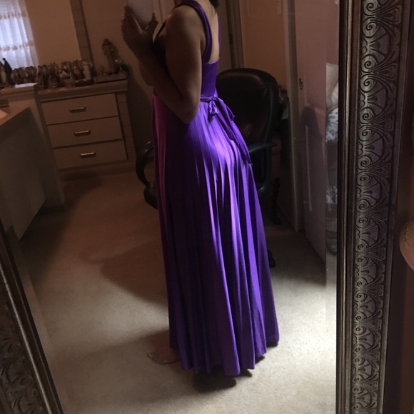 Purple evening cocktail maxi dress small - Picture 3 of 8